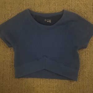 Aerie Ribbed Blue Top